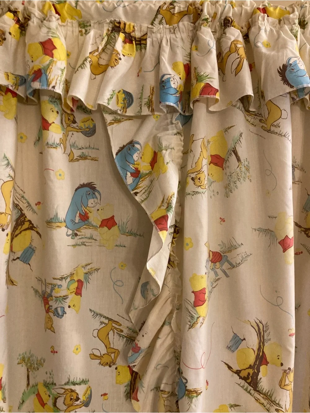 Set of 2.  Disney Winnie the Pooh vintage SEARS CURTAINS